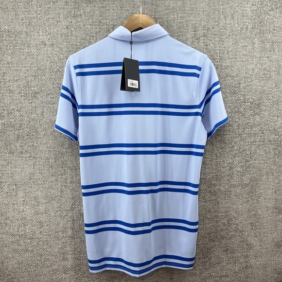 G/FORE Mens Golf Offset Multi Stripe Polo S/S Shirt Blue Size Small New With Tag - Picture 2 of 12